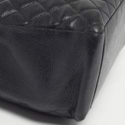 Pre Owned حقيبة توت شانييل غراند شوبير جلد كافيار مبطن أسود