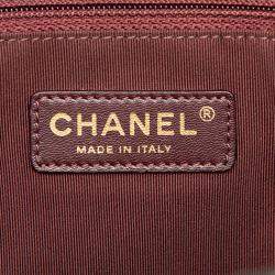 Pre Owned Chanel Black CC Quilted Iridescent Calfskin Happy Stitch Tote