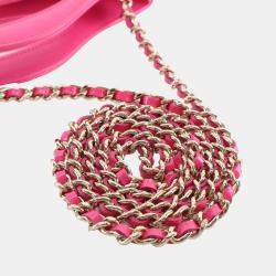 مملوكة مسبقًا حقيبة شانيل للتسوق جلد عجل وردية لامعة صغيرة 31