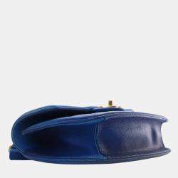 Pre Owned Chanel Blue Small Quilted Caviar Sunset On The Sea Flap