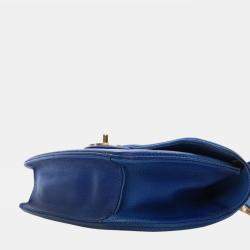 Pre Owned Chanel Blue Small Quilted Caviar Sunset On The Sea Flap