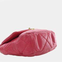 مملوكة مسبقًا Chanel Pink Medium Lambskin 19 Flap