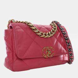 مملوكة مسبقًا Chanel Pink Medium Lambskin 19 Flap