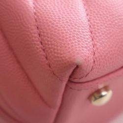 Pre Owned حقيبة يد شانيل كوكو شيفون كافيار زهري صغير بيد علوية