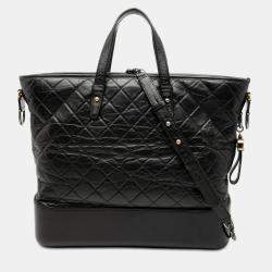 مملوكة مسبقًا Chanel Black Large Aged Calfskin Gabrielle Shopping Tote