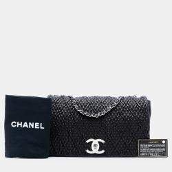 Pre Owned Chanel Black CC Quilted Astrakhan Single Flap