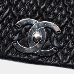 Pre Owned Chanel Black CC Quilted Astrakhan Single Flap