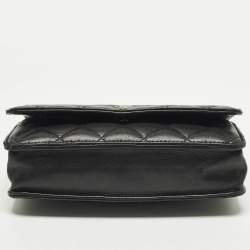 Pre Owned محفظة شا نيل سي سي جلد برتقالي مبطن مع سلسلة