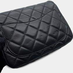 Pre Owned Chanel Mini Matelasse Single Flap Cocoball Chain shoulder Bag Black Lambskin Size Mini