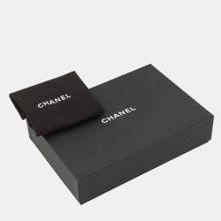 Pre Owned Chanel Matelasse Chain Wallet Black Caviar Leather