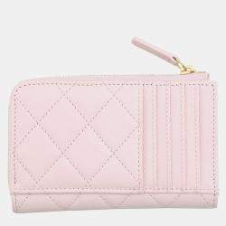 Pre Owned حافظة شانييل CC بجلد كافيار وردي بسحاب