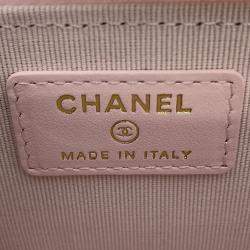 Pre Owned حافظة شانييل CC بجلد كافيار وردي بسحاب