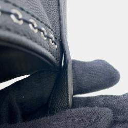 Pre Owned Chanel Cc Logo Cava 2-Way Tote Bag Black Leather