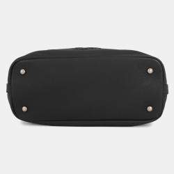 Pre Owned Chanel Cc Logo Cava 2-Way Tote Bag Black Leather