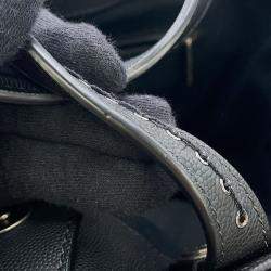 Pre Owned Chanel Cc Logo Cava 2-Way Tote Bag Black Leather