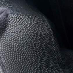 Pre Owned Chanel Cc Logo Cava 2-Way Tote Bag Black Leather