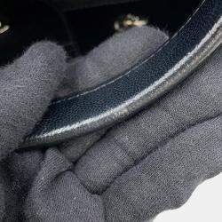 Pre Owned حقيبة شانيل دوفيل 2 واي سلسلة جلد كافيار سوداء مرصعة