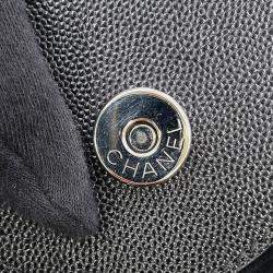 Pre Owned حقيبة شانيل دوفيل 2 واي سلسلة جلد كافيار سوداء مرصعة