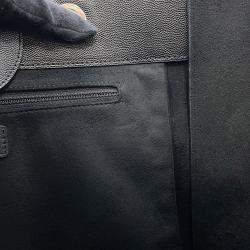 Pre Owned حقيبة شانيل دوفيل 2 واي سلسلة جلد كافيار سوداء مرصعة