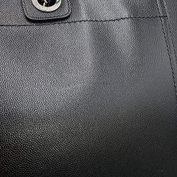 Pre Owned حقيبة شانيل دوفيل 2 واي سلسلة جلد كافيار سوداء مرصعة