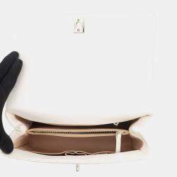 Pre Owned Chanel Coco Handle White Caviar Leather Size 29