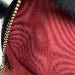 Pre Owned حقيبة شانيل سلسلة قلب مغطاة كتف جلد الخروف سوداء