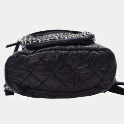 مملوكة مسبقًا Chanel Black Nylon and Tweed Coco Neige Backpack