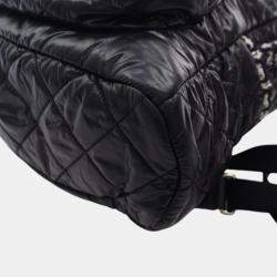 مملوكة مسبقًا Chanel Black Nylon and Tweed Coco Neige Backpack