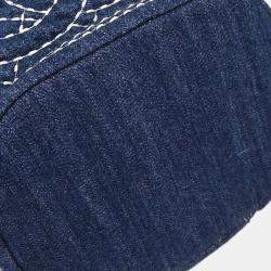 Pre Owned حقيبة شانيل دنيم زرقاء فانتي 2 طريقتين يد