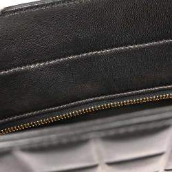 Pre Owned Chanel Black Lambskin Choco Bar Tote Shoulder Bag