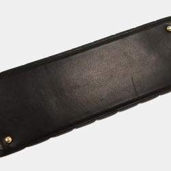 Pre Owned Chanel Black Lambskin Choco Bar Tote Shoulder Bag