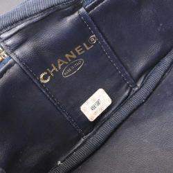 Pre Owned Chanel Blue Denim Vanity Handbag