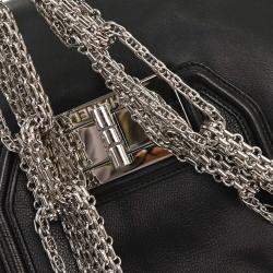 Pre Owned Chanel Black Lambskin Mademoiselle Lock Handbag