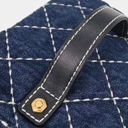 Pre Owned حقيبة شانيل دنيم أزرق "فانيتي" مزدوجة الاتجاهات