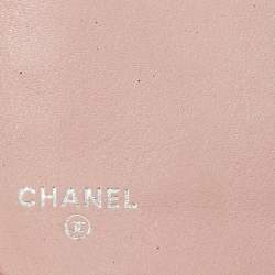 Pre Owned محفظة شانييل سحاب ملتف جلد زهري فاتح سي سي تايملس