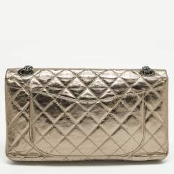 مملوكة مسبقًا حقيبة شانيل ريشيو 2.55 كلاسيك 228  جلد فضي مبطن بقلاب