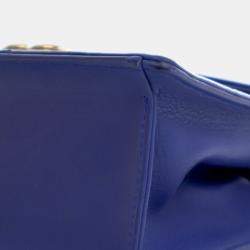 مملوكة مسبقًا Chanel Blue Small Chevron Calfskin Envelope Flap