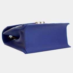 مملوكة مسبقًا Chanel Blue Small Chevron Calfskin Envelope Flap