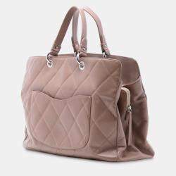 Pre Owned Chanel Brown CC Quilted Caviar Timeless Tote