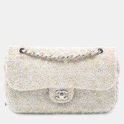 Pre Owned Chanel Brown Medium CC Sequins Single Flap