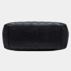 Pre Owned Chanel Black Caviar Grand Shopping Tote