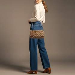 Pre Owned Chanel Reissue 2.55 226 Metallic Brown Quilted Aged Leather Flap Bag