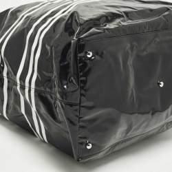 Pre Owned Chanel La Pausa Black/White Coated Canvas Shopper Tote