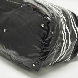 Pre Owned Chanel La Pausa Black/White Coated Canvas Shopper Tote