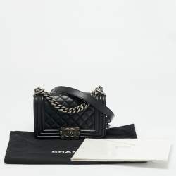 Pre Owned حقيبة شانيل قلاب بوي جلد مبطن أخضر صغيرة