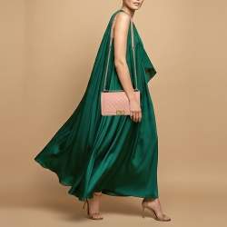 Pre Owned حقيبة شانيل بوي جلد كافيار مبطن وردي متوسط بقلاب