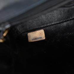 Pre Owned حقيبة فردية مستقيمة شانيال سي سي مبطن براءة سوداء