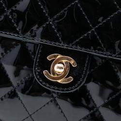 Pre Owned حقيبة فردية مستقيمة شانيال سي سي مبطن براءة سوداء