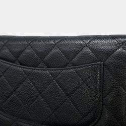 Pre Owned حقيبة شانيل شانيال ووليت على السلسلة الكافيار كوادير س. س. السوداء
