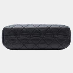 Pre Owned حقيبة فلاب شانيل أسود جلد العجل مبطن بشعار CC في العمل